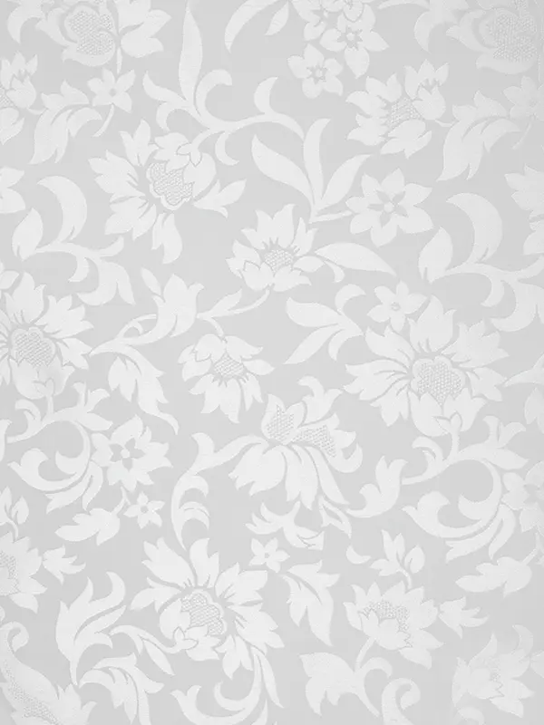 Tela de valenciana damasco blanca tono sobre tono.