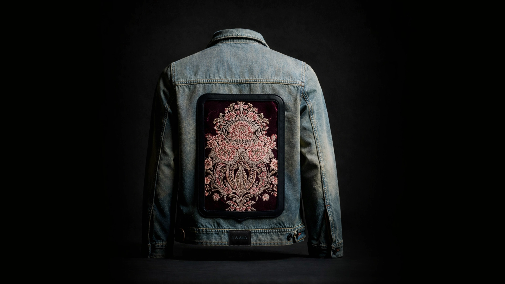 Chaqueta vaquera con brocatel valenciano marca Faaia Moda