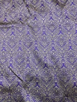 Tela damasco morada y plata.