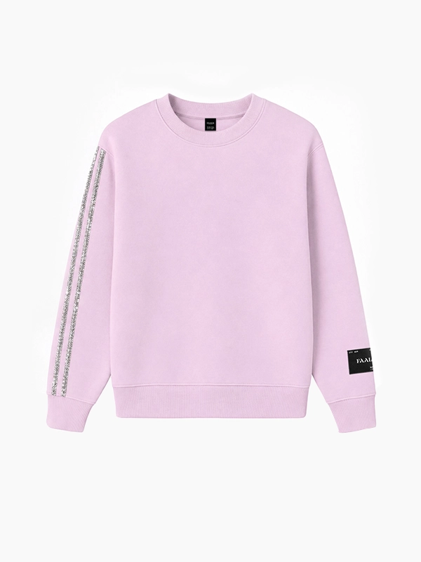 sudadera-lila-claro-con-pasamaneria-swarozsky-faaia Sudadera VELVET<br> (Edición Swarovski®) - Imagen 1
